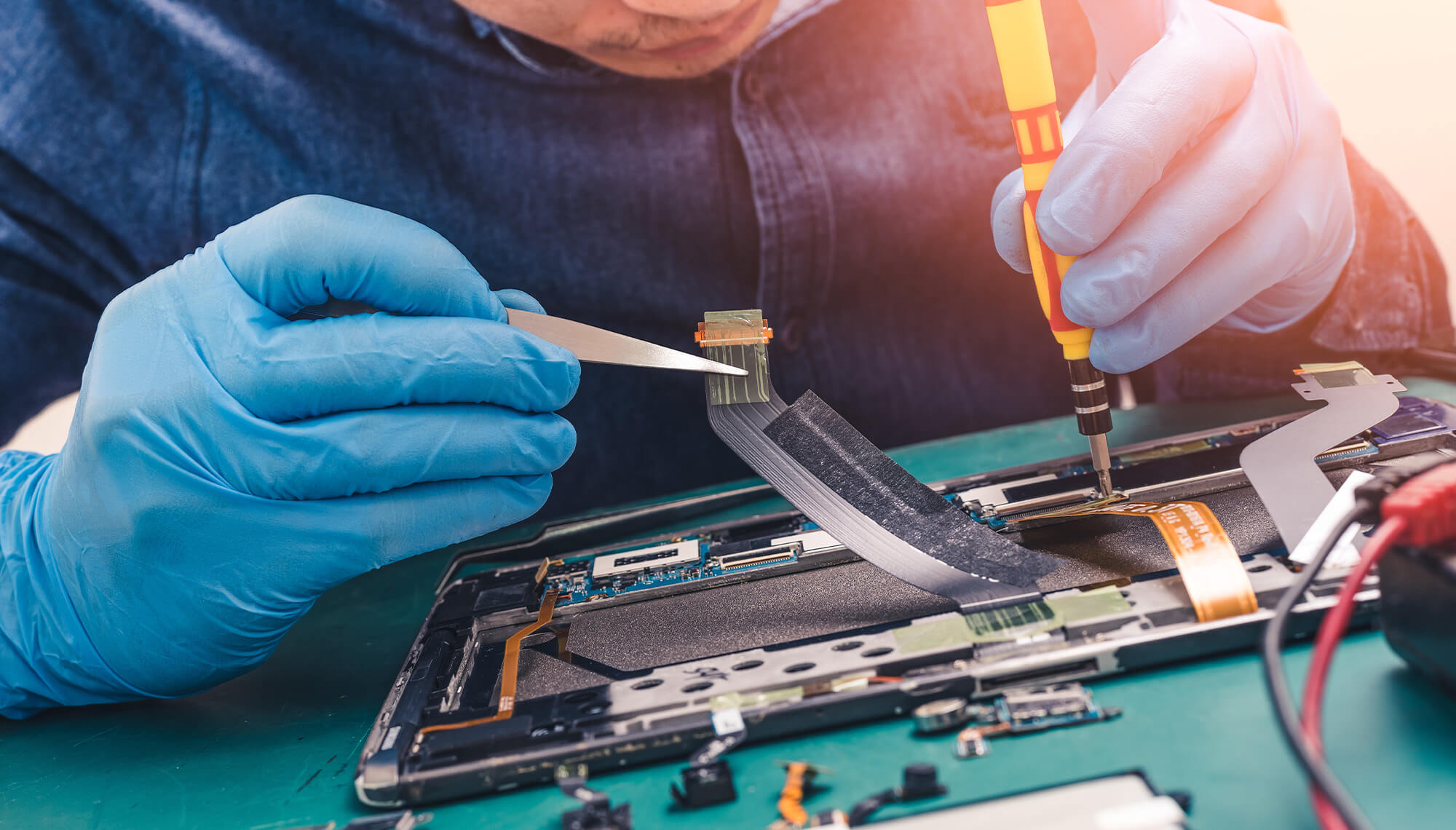 hands working in a factory