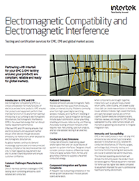 EMC EMI testing fact sheet
